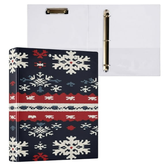 Ring Binders Traditional Geometric Textile Pattern Presentation1.5-inch, Slant Ring One-Touch