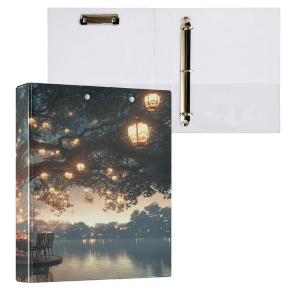 Ring Binders Tree with Hanging Lanterns Lakeside Presentation1.5-inch, Slant Ring One-Touch