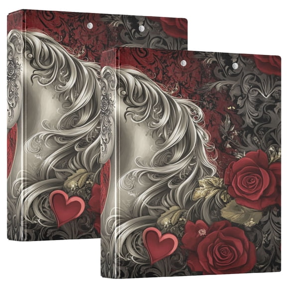 Ring Binders Unicorn Roses Hearts Presentation1.5-inch, Slant Ring One-Touch