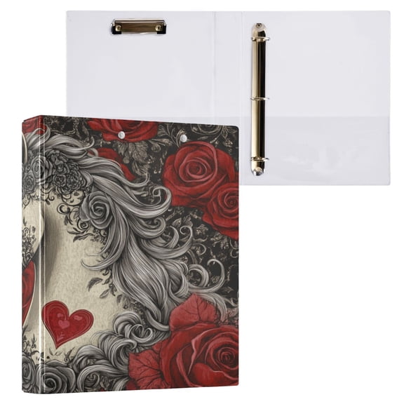 Ring Binders Unicorn Roses Presentation1.5-inch, Slant Ring One-Touch