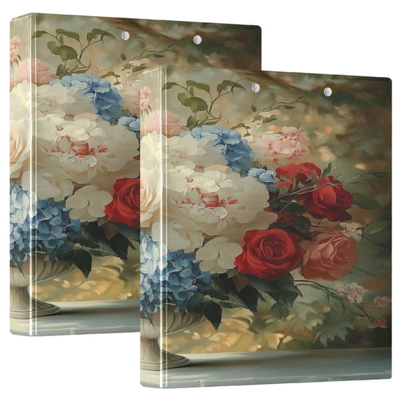 Ring Binders Vibrant Bouquet Of Elegance Presentation1.5-inch, Slant Ring One-Touch