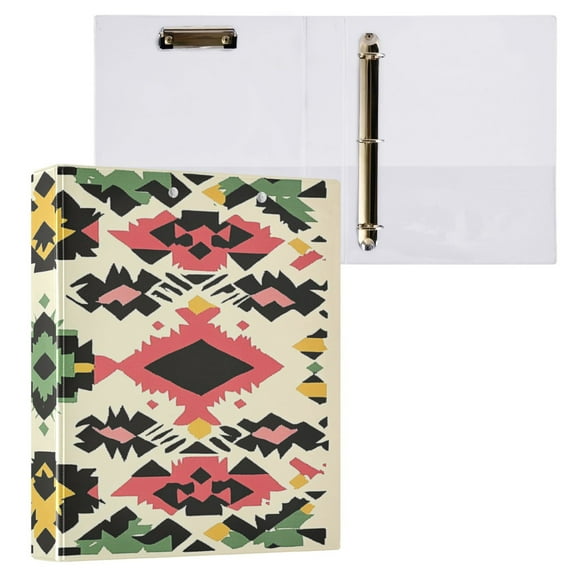 Ring Binders Vibrant Geometric Melody Presentation1.5-inch, Slant Ring One-Touch