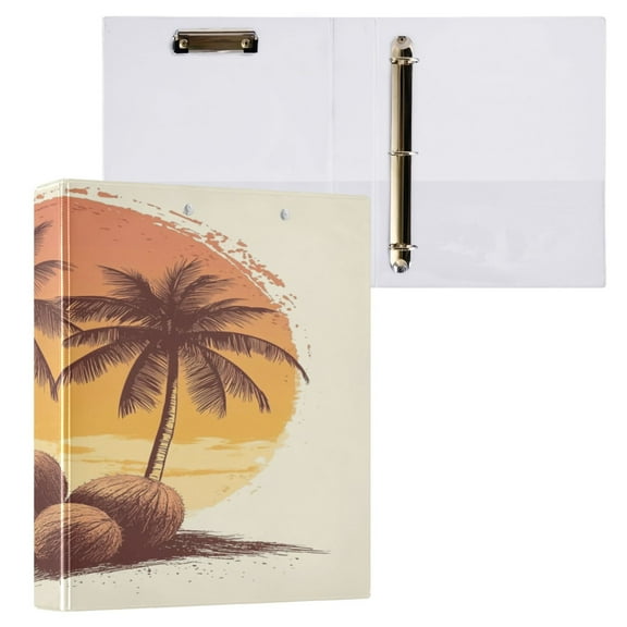 Ring Binders Vintage Sunset Presentation1.5-inch, Slant Ring One-Touch