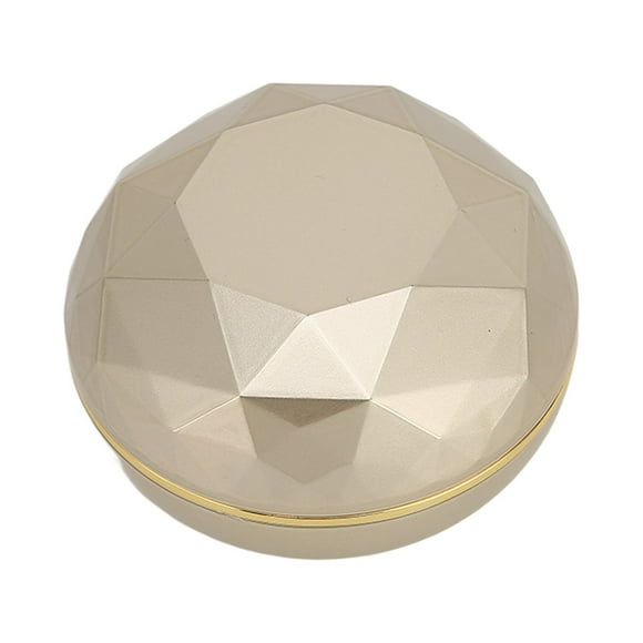 Ring Box Round Shape Jewelry Display Gift Storage Box Organizer with LED Light for Proposal Engagement Wedding