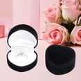thumbnail image 1 of Ring Box, Velvet Ring Storage Box Exquisite Ring Jewelry Box with Heart Shaped, Single-seat Ring Gift Box for Proposals, Engagements, Weddings, 1 of 6