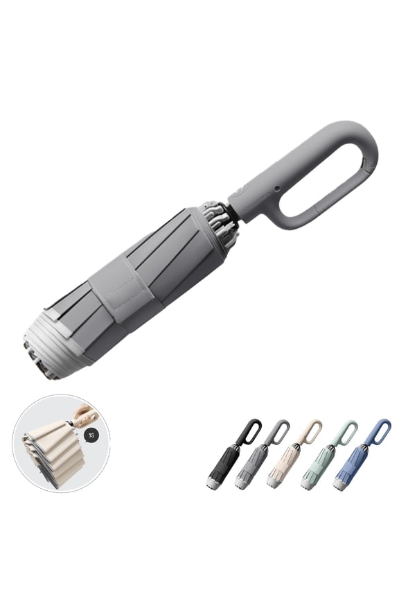 Ring Buckle Fully Automatic Umbrella, Reflective Safety Strip, Sturdy Windproof, Reverse Automatic, Travel Portable, Compact Folding