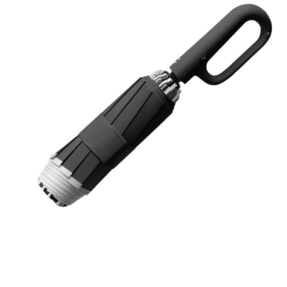 Ring Buckle Fully Automatic Umbrella, Reflective Safety Strip, Sturdy Windproof, Reverse Automatic, Travel Portable, Compact Folding