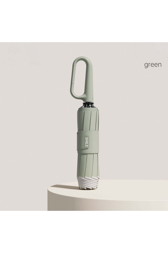 Ring Buckle Reverse Folding Umbrella, Reflective Safety Strip, Windproof Fiberglass Frame, Portable Travel, Rain Protection