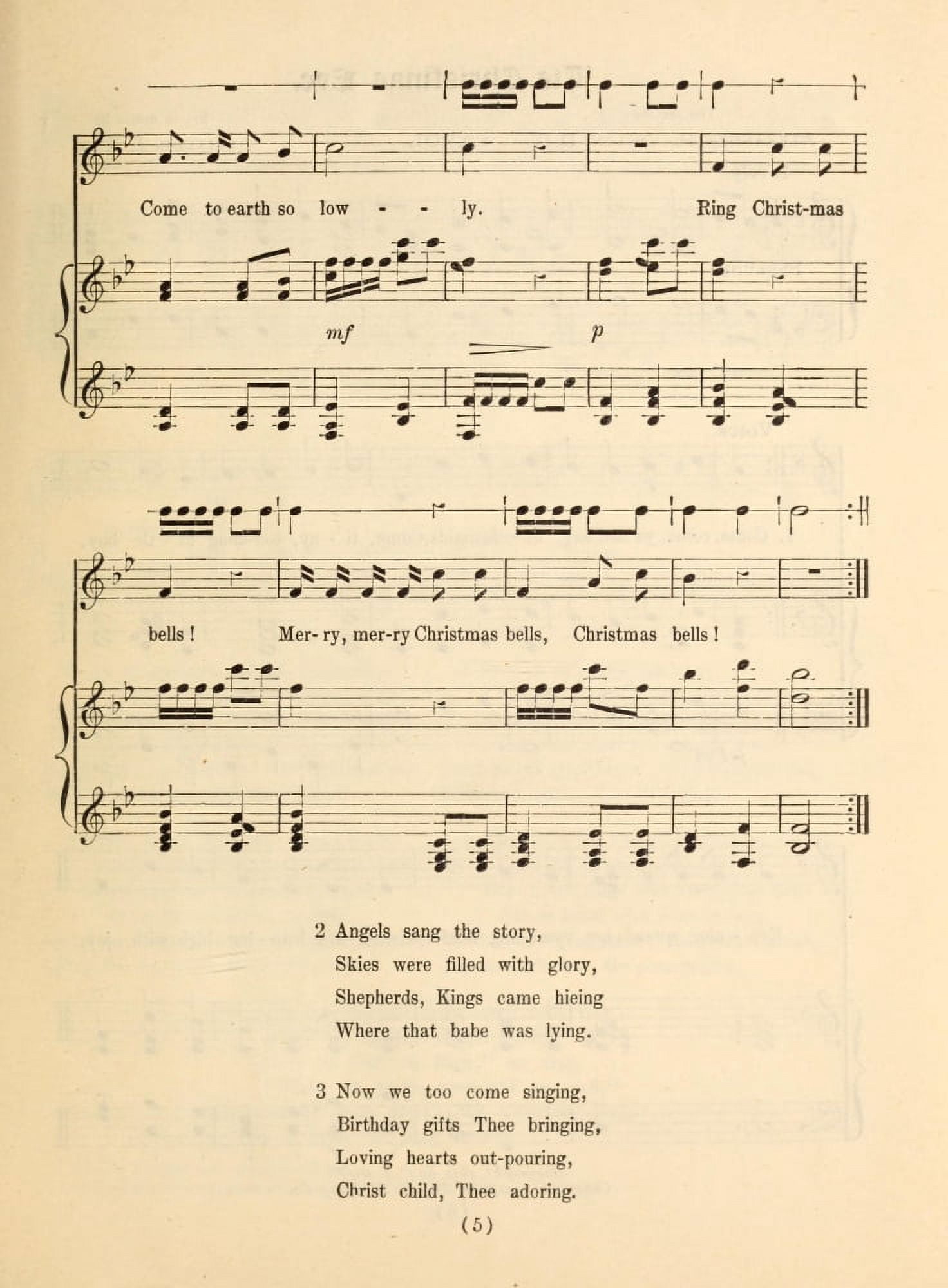 Ring Christmas Bells 2 Emmanuel A Christmas Carol Service 1915 Canvas Art - (18 x 24)