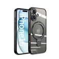 thumbnail image 1 of [Ring Compatible with MagSafe Invisible Stand] Magnetic for iPhone 16 Case, [Clear Back Non-Yellowing] [Look as Bare] Slim Transparent Case with Holder for Women Men Girls, Black, 1 of 7