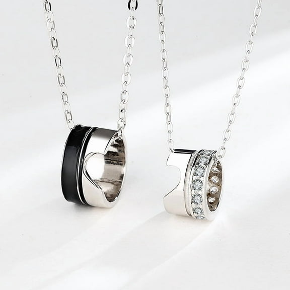 Ring Couple Necklace S925 Sterling Silver Men And Women