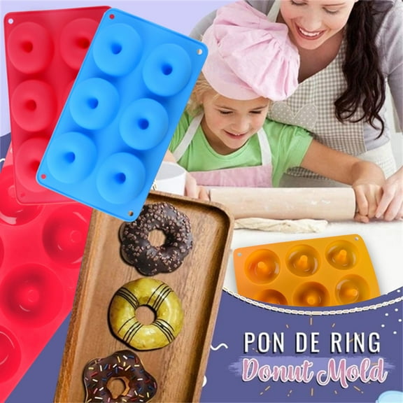 Ring Donut Molds for Baking, Donut Non-Stick for Donuts, Bagels and More Safe