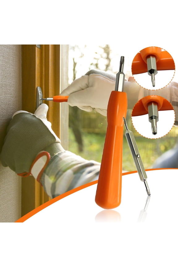Ring Doorbell Screwdriver – Double-Ended Torx T6 + T15 Tool for Battery Change & Wi-Fi Reset – Fits Ring Video Doorbell/2/3/3+/4/Plus/Pro/Elite(Orange)