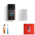 Ring_Doorbell and Chime Bundle, Battery or Wired Bronze, 1080p , Free