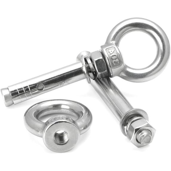 Ring Eye Bolt,Shoulder Lifting Ring Eye Bolt,304stainless Steel Expansion Eye Bolt Installation Artifact Hook Long Universal Ring Expansion Screws Expansion Screws (Color : M14X150mm 1pc)