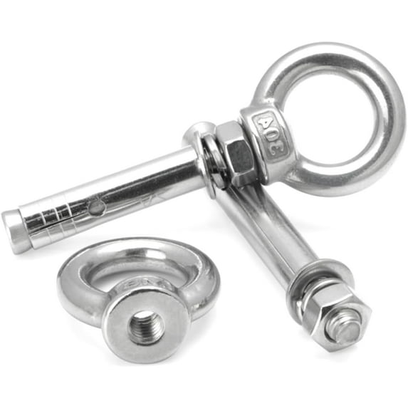 Ring Eye Bolt,Shoulder Lifting Ring Eye Bolt,304stainless Steel Expansion Eye Bolt Installation Artifact Hook Long Universal Ring Expansion Screws Expansion Screws (Color : M16X200mm 1pc)