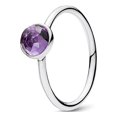 thumbnail image 1 of Ring February Droplet w/Flower Dome-Cut Birthstone Synthetic Ring sz 58 191012SAM-58, 1 of 2