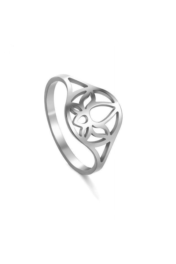 Ring Female Personality Simple Lotus Ring Creative