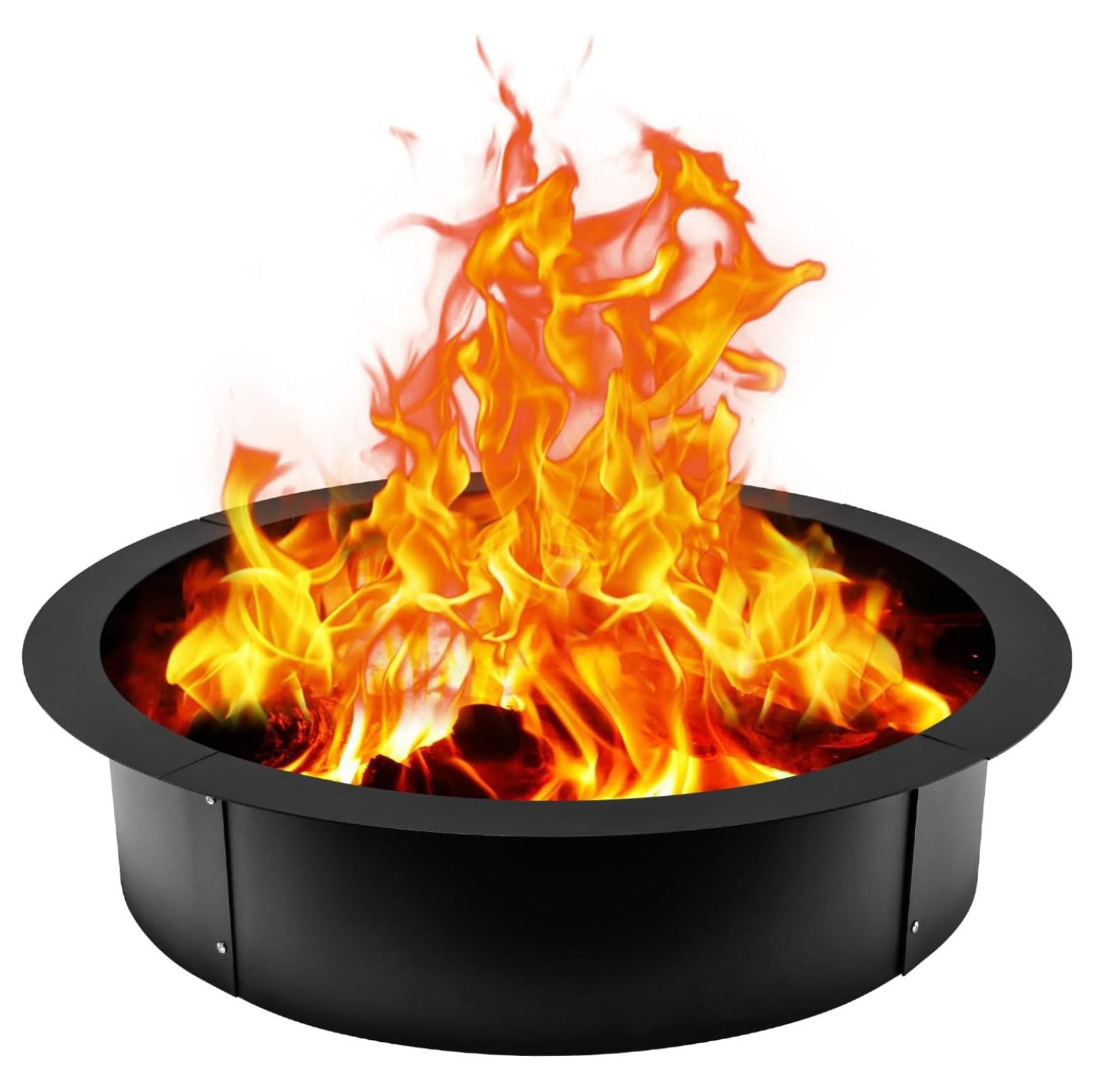 Black Heavy Duty Steel Smokeless Fire Pit Ring