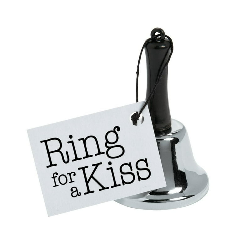 Ring For A Kiss Bells W/Tags (Dz) - Party Supplies - 12 Pieces