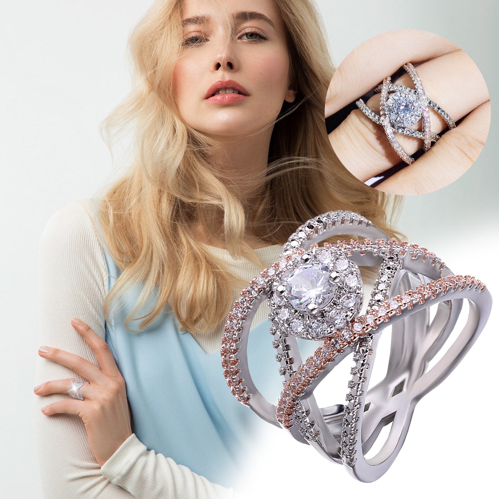 Remarkable Art Of Rose Gold Diamond Ladies Ring