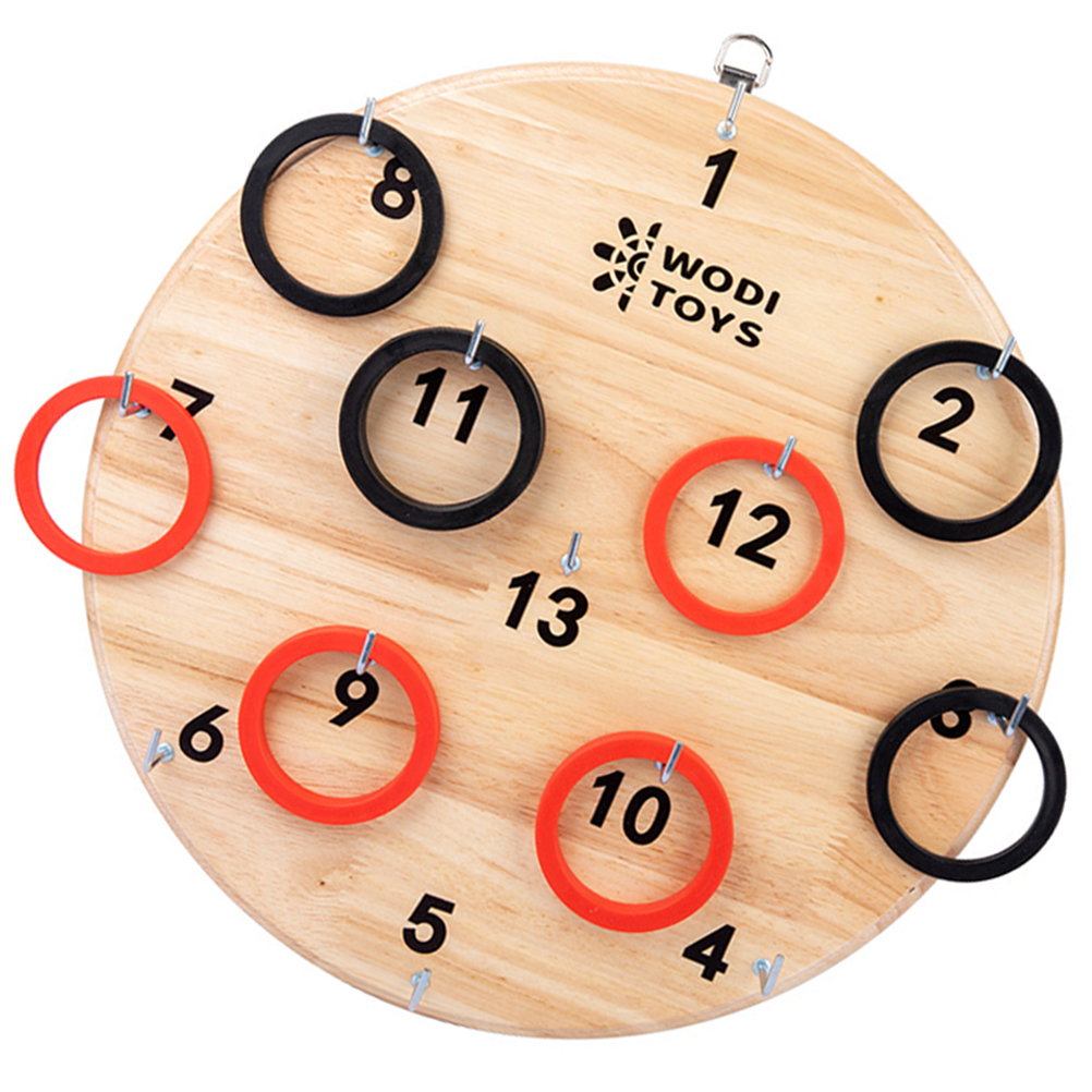 Yueyihe Ring Game Set Toss Games for Kids Rings Camping Toys Wood Hook