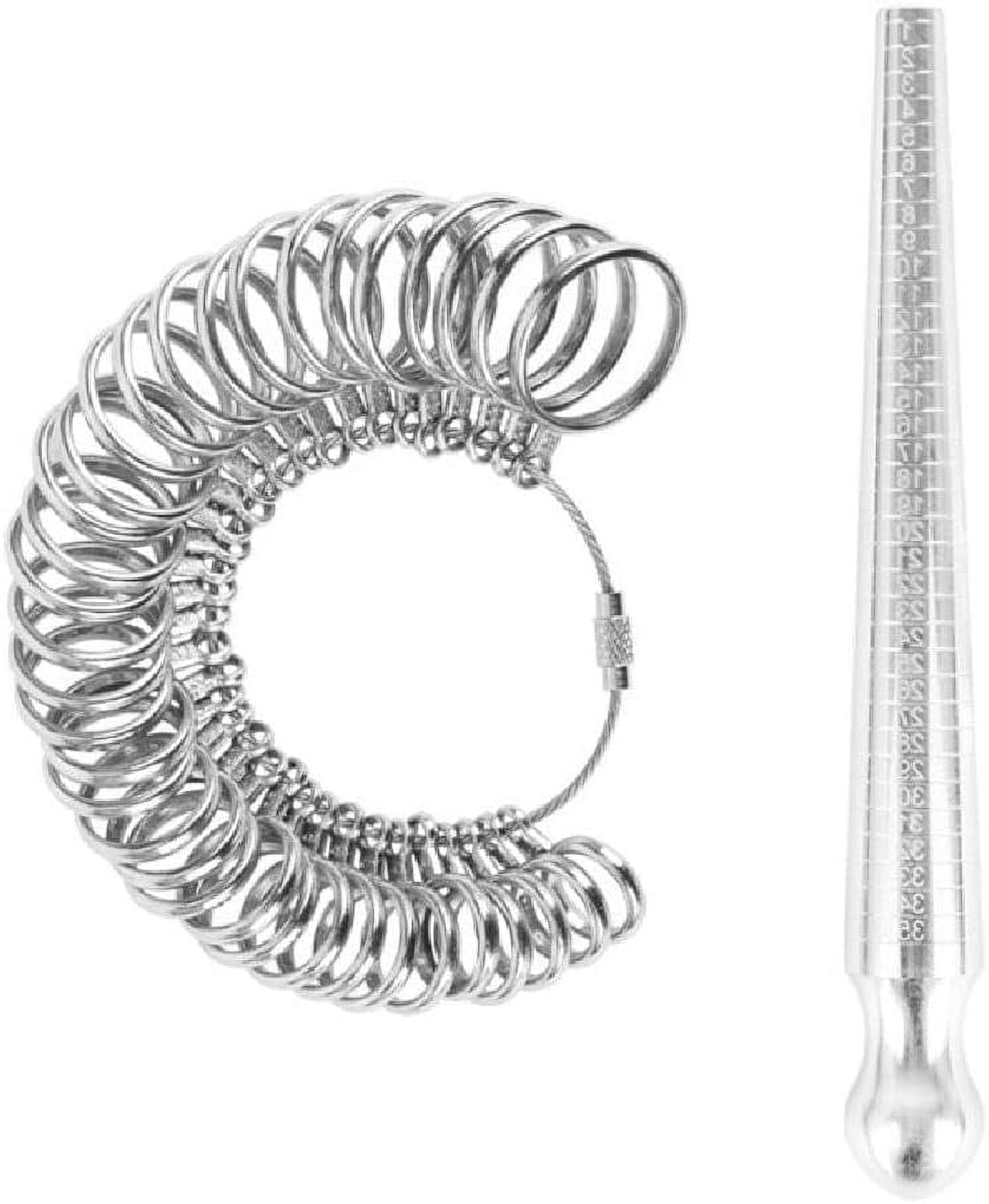 Ring Gauge Measuring Tool Set with Ring Mandrel Size 1-35 Metal Ring ...