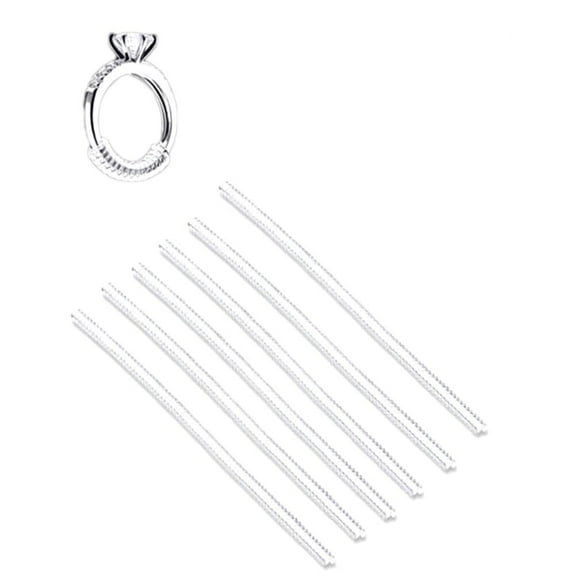 Ring Guard,6 Pcs Invisible Ring Size Adjuster TPU Ring Guard Clear Ring Size Reducer for Loose Rings(Thin)