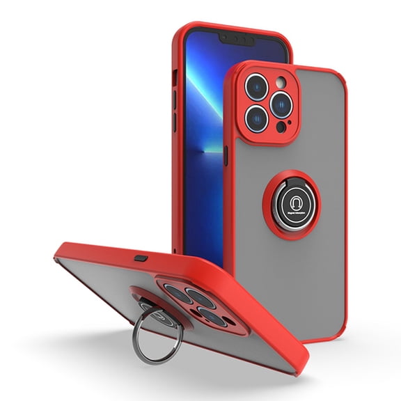 Ring Holder/Kickstand Matted Case Cover for iPhone 15/15 Plus/15 Pro/15 Pro Max