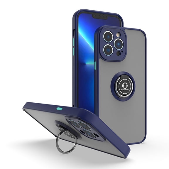Ring Holder/Kickstand Matted Case Cover for iPhone 15/15 Plus/15 Pro/15 Pro Max