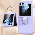 thumbnail image 1 of Ring Holder Matte Case for Samsung Galaxy Z Flip 5 4 3 Luxury Slim Ultra-Thin flip3 /flip4 /Flip5 Shockproof Hard Phone Cases Cover (Light Purple,for Samsung Z Flip 3), 1 of 9