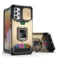 thumbnail image 1 of Ring Holder Stand Case for Galaxy A12(5G Version), Allytech Slide Camera Protector Cover with Magnetic Kickstand Rugged Shockproof [1 Card Holder] Case for Samsung Galaxy A12 5G, Gold, 1 of 5