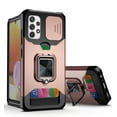 thumbnail image 1 of Ring Holder Stand Case for Galaxy A12(5G Version), Allytech Slide Camera Protector Cover with Magnetic Kickstand Rugged Shockproof [1 Card Holder] Case for Samsung Galaxy A12 5G, Rosegold, 1 of 5
