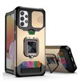 thumbnail image 1 of Ring Holder Stand Case for Galaxy A42(5G Version), Allytech Slide Camera Protector Cover with Magnetic Kickstand Rugged Shockproof [1 Card Holder] Case for Samsung Galaxy A42 5G, Gold, 1 of 5
