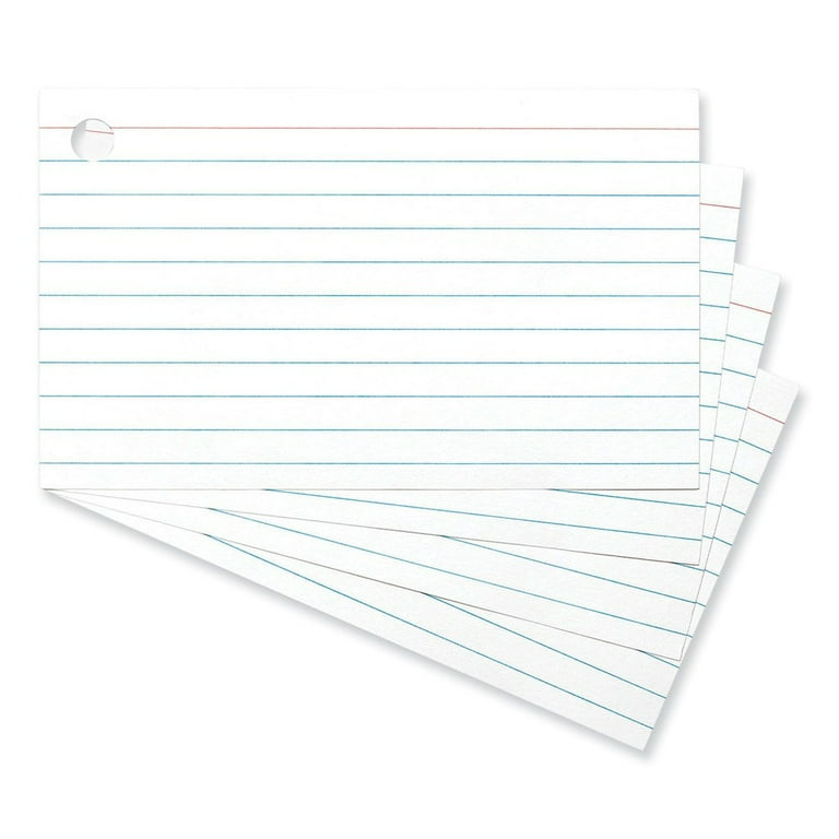 Ring Index Cards, Ruled, 3 x 5, White, 100/Pack Ring Index Cards, Ruled, 3 x 5, White, 100/Pack