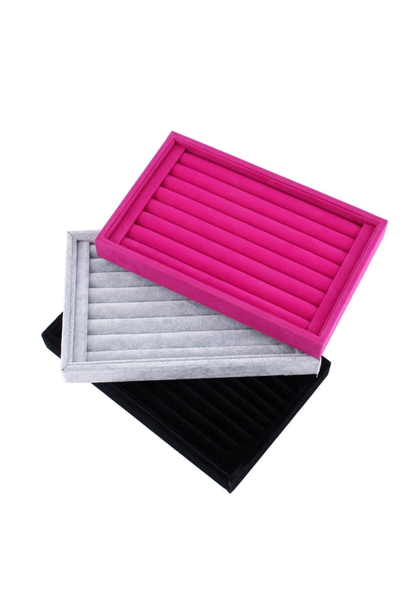 Ring Jewellery Display Storage Box Tray Organiser for Tie Clip Earrings