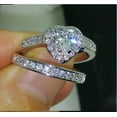 thumbnail image 1 of Ring Jewels 2.50 CT Heart Cut Lab Created Diamond Bridal Wedding Ring Set Real 925 Sterling Silver, 1 of 5