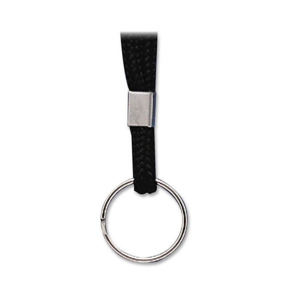 Ring Lanyard, Nylon - Black