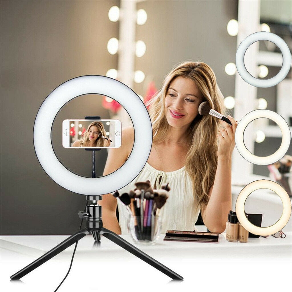 Buy Eloies Fton Series | 18 inch Ring Light with Tripod Stand, LED Ring  Light 9feet Metal Stand 55W Dimmable Lighting Vlog, Makeup, YouTube,  Camera, Photo, White & Warm White | Bluetooth