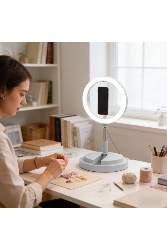 Ring Light LED Ring Light with Stand Portable Foldable Ring Light for Selfie Phone Photography Live Streaming Video Recording Beauty Light Fill Light