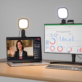Ring Light for Laptop, Monitor & Desk Eye-Caring Diffused LED Computer Light with Screen-Safe Clip, Adjustable Monitor Mount, CRI 97.8+, 50 Lighting Modes for Zoom, Video Calls & Streaming