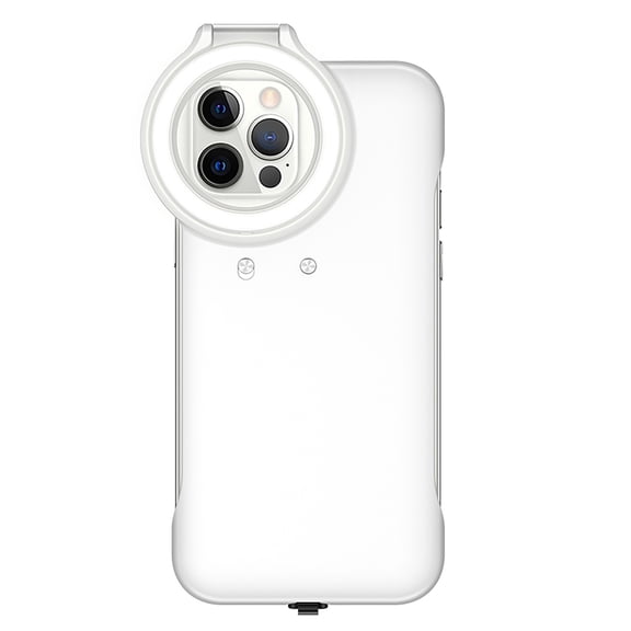 Ring Light Phone Case for iPhone 12/12 Pro, 6.1 inch LED Fill Light Protective Cover, Selfie Beauty Light Case with Cute Design