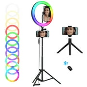 Ring Light Tripod with Phone Stand,Tik Tok Lights Mini Led Camera Light Filming Kit