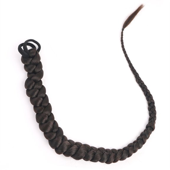 Ring Long Boxing Braids Crochet Braid Hair Ponytail Extensions Synthetic Chignon Tail With Rubber Band Hair