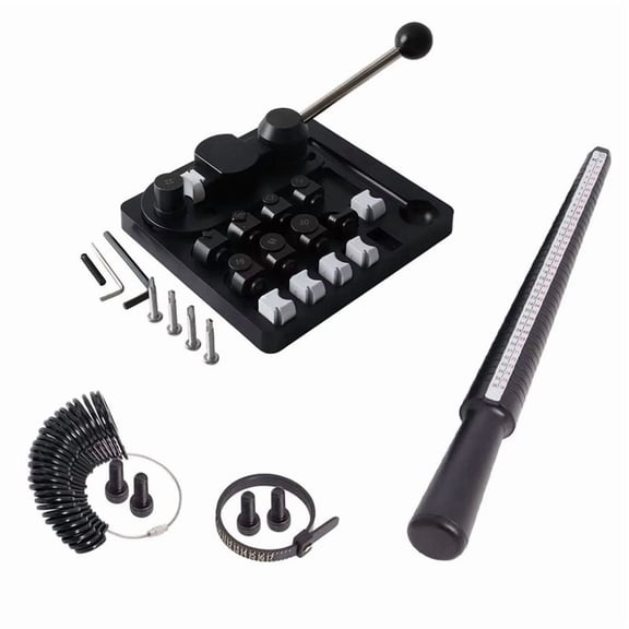 Ring Bender Machine for Spoon Rings Making, Ring Bending Tool for Jewelry Maker with Nylon Dies Rings Making Kit