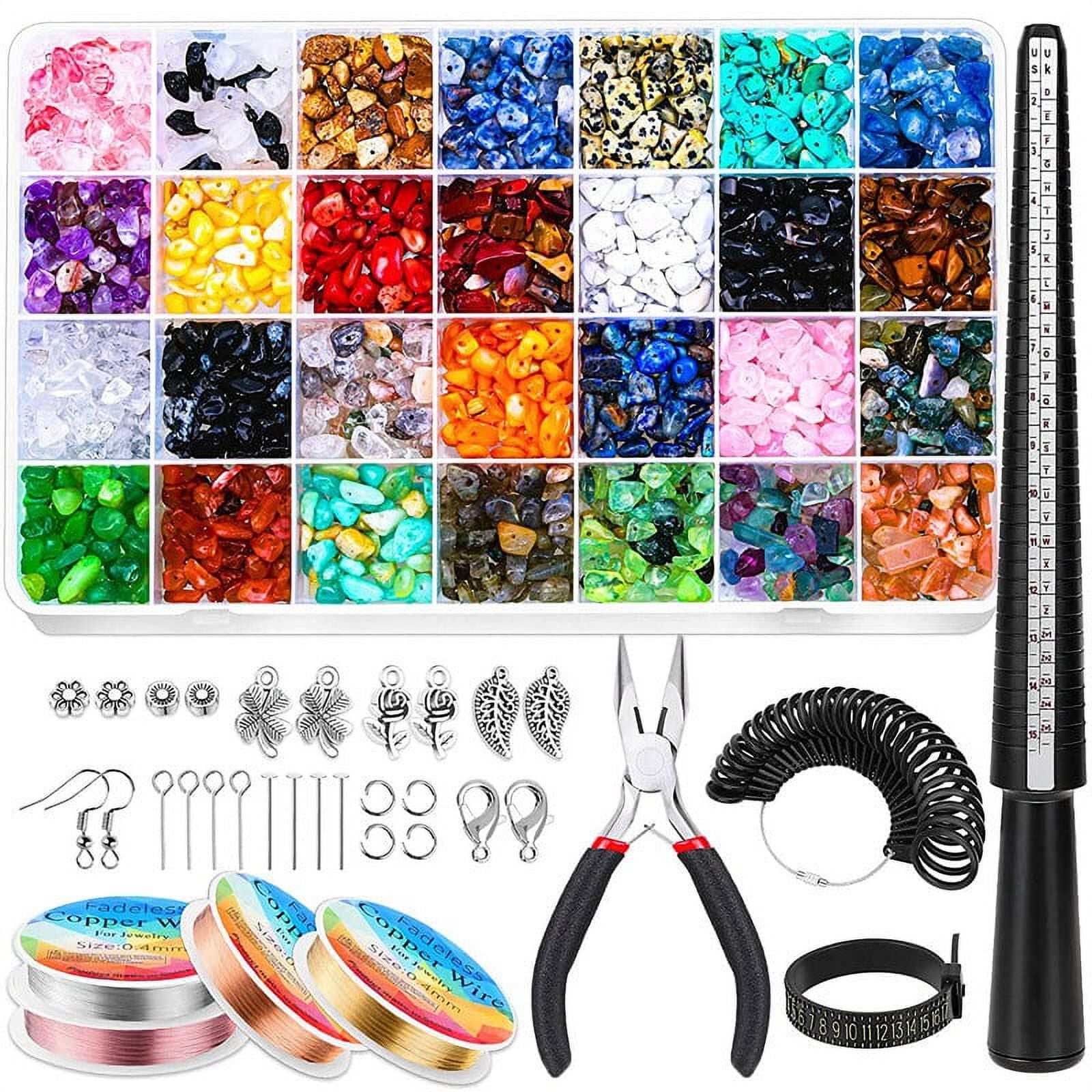 Ring Making Kit,1718Pcs Jewelry Making Kit with 28 Colors Beads,Ring