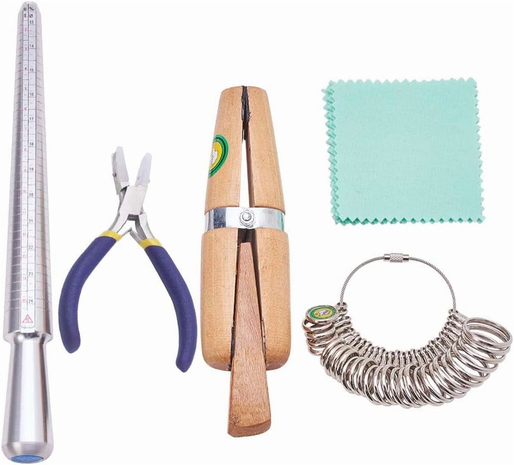 Essential Ring Making Tools Ring Making Tool Kit - Includes Ring Mandrel Finger Size Gauge Ring ...