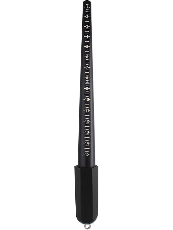 Half-Round Finger Gauge U.S. Sizes: 1-13, Full and Half Sizes Plastic Rings with Marked Measurements Tool for Measuring Fingers and Determining Ring Sizes