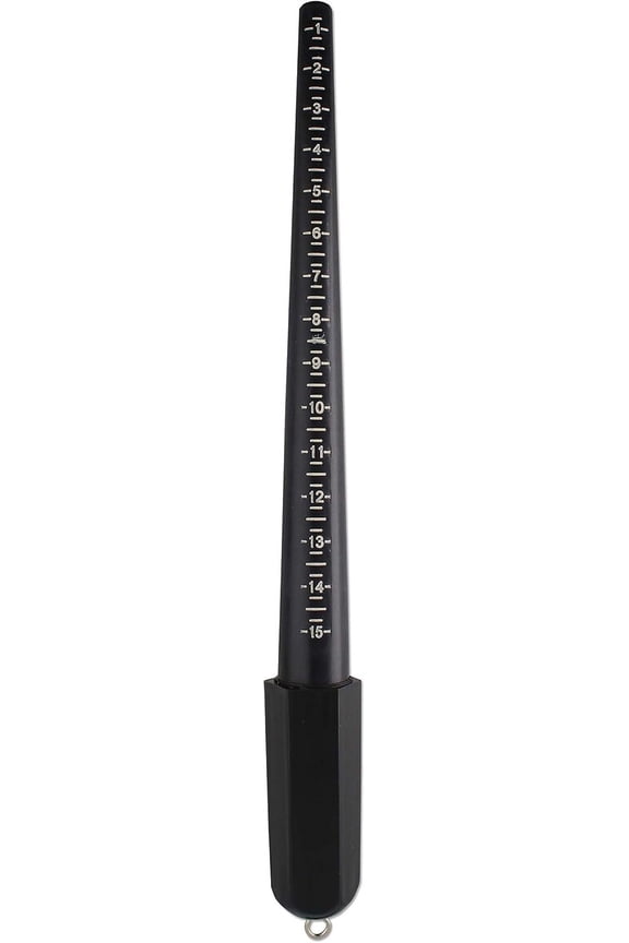 Half-Round Finger Gauge U.S. Sizes: 1-13, Full and Half Sizes Plastic Rings with Marked Measurements Tool for Measuring Fingers and Determining Ring Sizes
