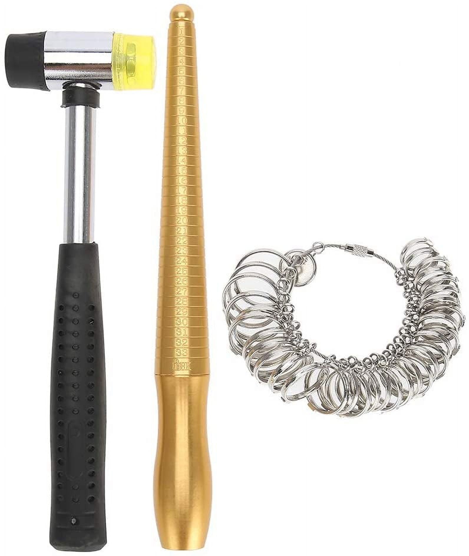 VERACT Ring Mandrel Set - 3pcs Jewelry Tools for Ring Sizing, Finger Measurement, and Crafting